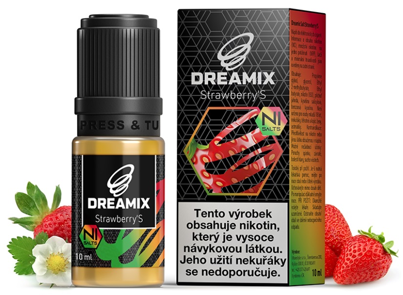 Dreamix Salt Strawberry'S jahoda 10 ml Množství nikotinu: 20mg