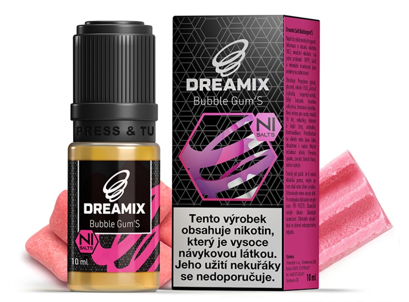 Dreamix Salt Bubblegum'S žvýkačka 10 ml Množství nikotinu: 10mg