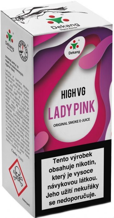 Dekang High VG Lady Pink 10 ml Množství nikotinu: 6mg