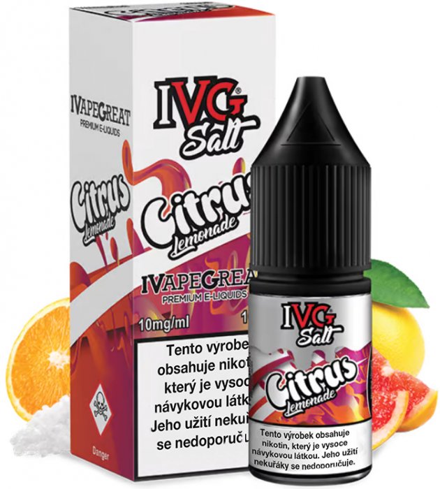 IVG E-Liquids Salt Citrus Lemonade 10 ml Množství nikotinu: 10mg