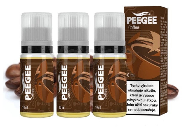 PEEGEE Káva 3 x 10 ml Množství nikotinu: 18mg