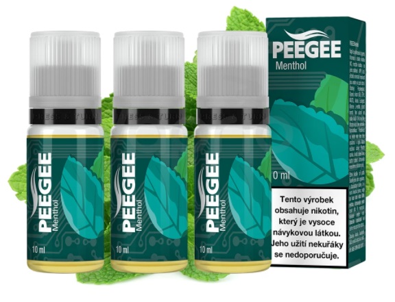 PEEGEE Mentol 3 x 10 ml Množství nikotinu: 12mg