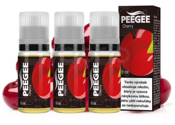 PEEGEE Višeň 3 x 10 ml Množství nikotinu: 6mg