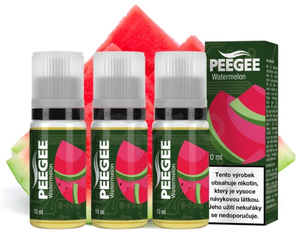 PEEGEE Vodní meloun 3 x 10 ml Množství nikotinu: 12mg