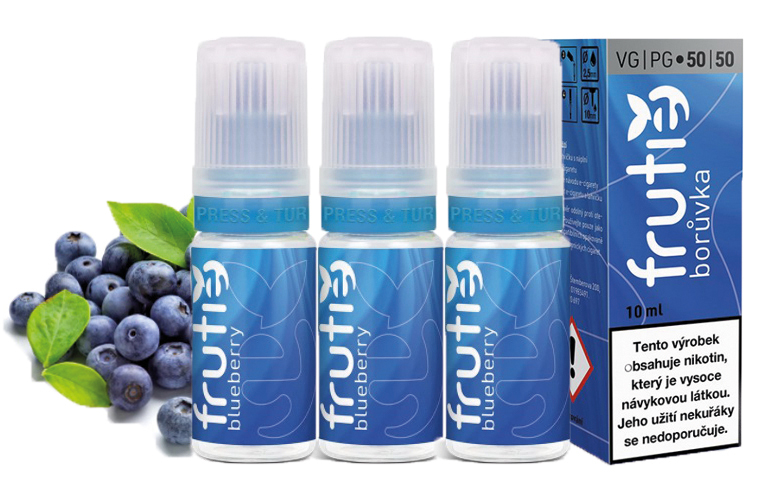 Frutie 50/50 Blueberry 3 x 10 ml Množství nikotinu: 0mg