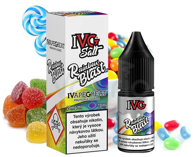 IVG E-Liquids Salt Rainbow Blast 10 ml Množství nikotinu: 10mg