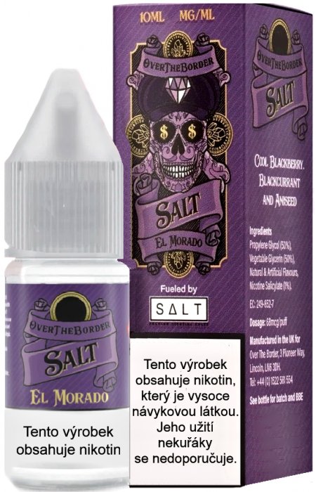 E-liquid Juice Sauz SALT Over The Border El Morado 10ml Množství nikotinu: 5mg