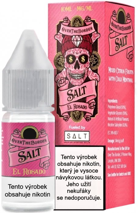 E-liquid Juice Sauz SALT Over The Border El Rosado 10ml Množství nikotinu: 20mg