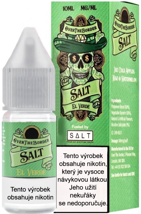 E-liquid Juice Sauz SALT Over The Border El Verde 10ml Množství nikotinu: 5mg