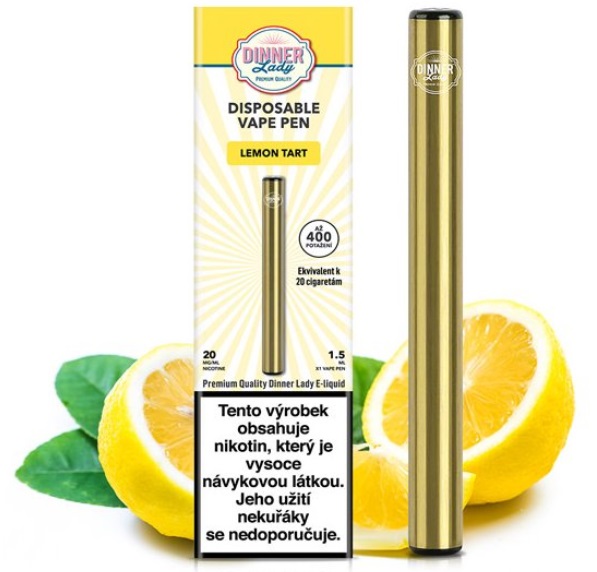 Dinner Lady Vape Pen Lemon Tart 20 mg 400 potáhnutí 1 ks EXP: 11/2023