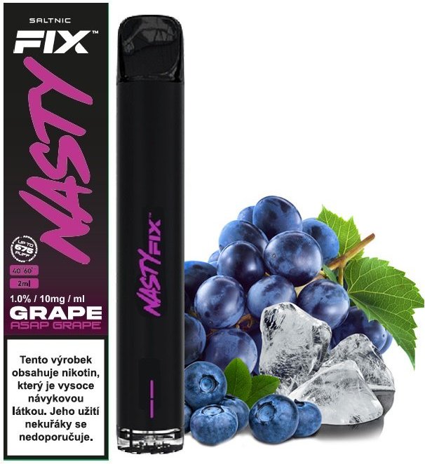 Nasty Juice Air Fix Asap Grape 10 mg 675 potáhnutí 1 ks