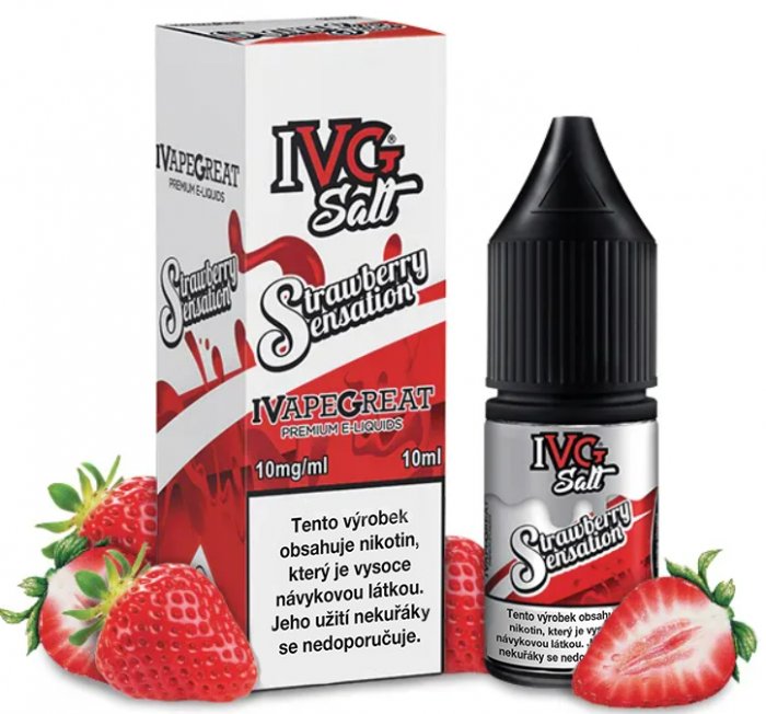 IVG Salt Strawberry Sensation 10 ml Množství nikotinu: 20mg
