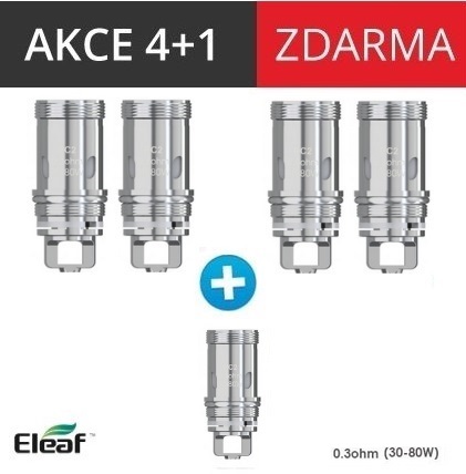 iSmoka-Eleaf EC 2 žhavicí hlava nerez 0,3ohm 4+1 zdarma