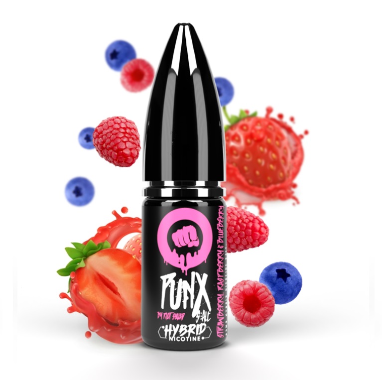 E-liquid Riot S:ALT Hybrid - Strawberry Raspberry Blueberry 10ml Množství nikotinu: 10mg