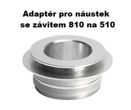 Adaptér pro náustek z 810 na 510 - stříbrný