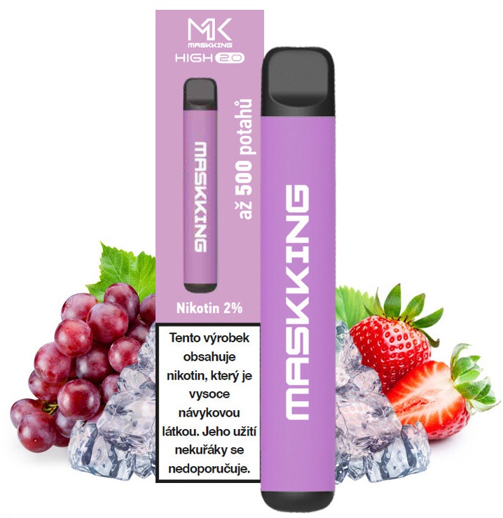 Maskking High 2.0 Grape Strawberry 20 mg 500 potáhnutí 1 ks EXP: 2023