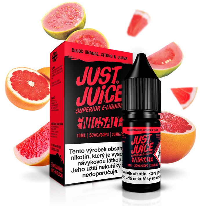 Just Juice Salt Blood Orange, Citrus & Guava 10 ml Množství nikotinu: 11mg