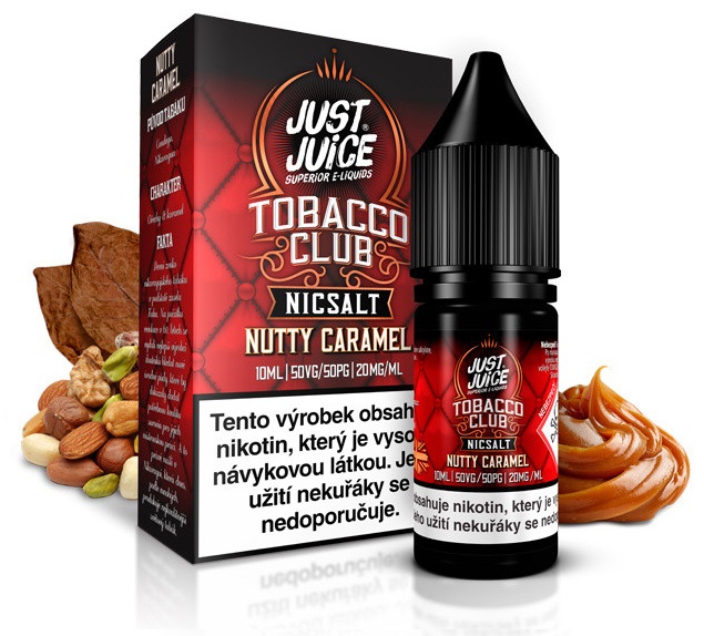 Just Juice Salt Tobacco Nutty Caramel 10 ml Množství nikotinu: 20mg