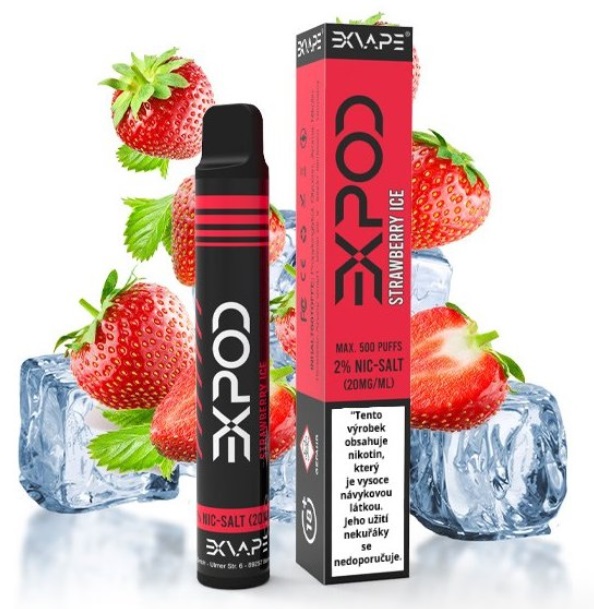 EXVAPE EXPOD Strawberry Ice 20 mg 500 potáhnutí 1 ks