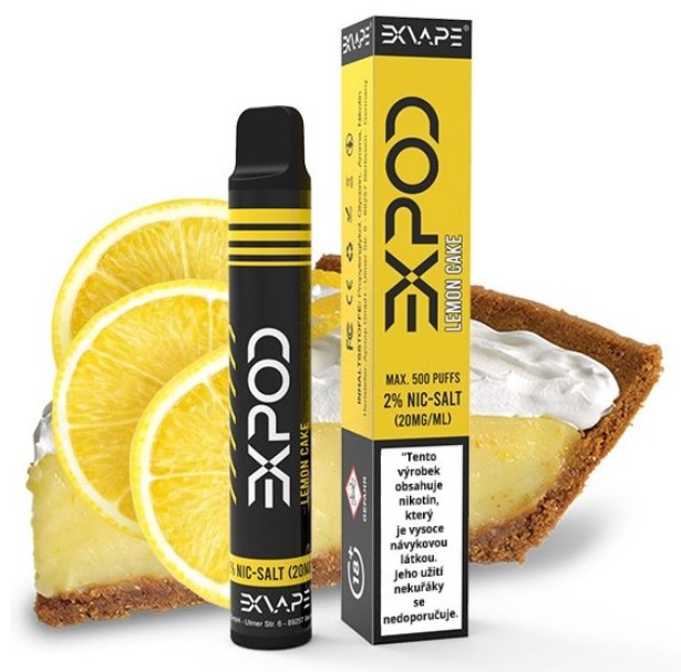 EXVAPE EXPOD Lemon Cake 20 mg 500 potáhnutí 1 ks