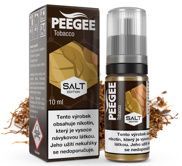 PEEGEE Salt - Čistý tabák (Tobacco) 10ml Množství nikotinu: 10mg