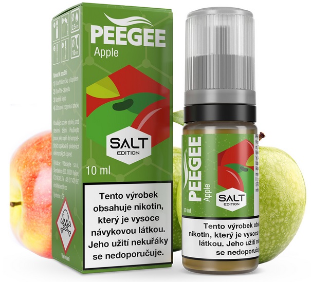 PEEGEE Salt - Jablko (Apple) 10ml Množství nikotinu: 20mg