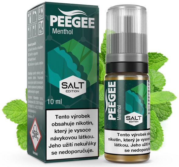 PEEGEE Salt - Mentol (Menthol) 10ml Množství nikotinu: 10mg
