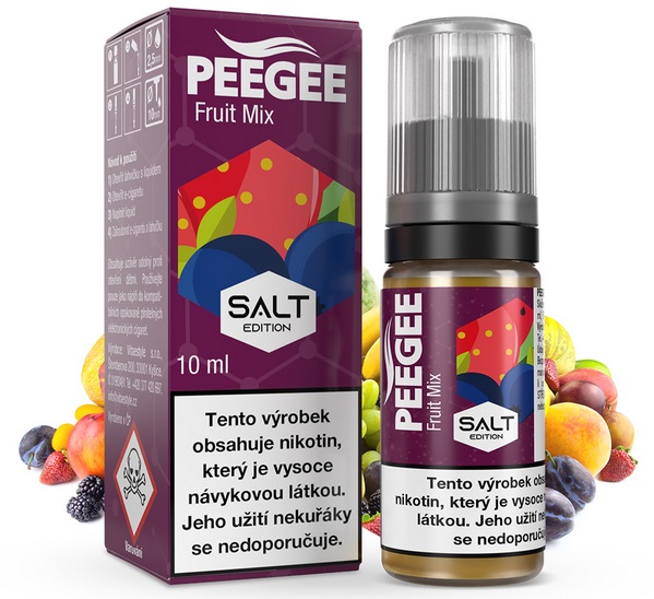 PEEGEE Salt - Ovocná směs (Fruit Mix) 10ml Množství nikotinu: 10mg