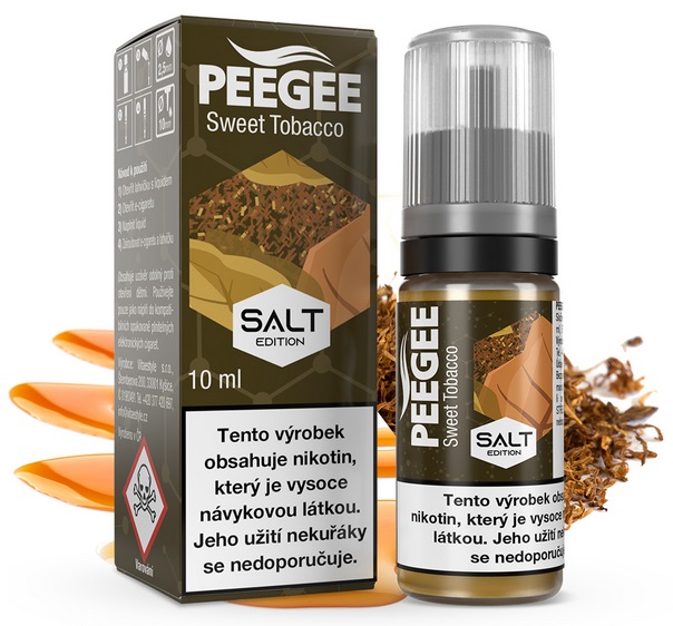 PEEGEE Salt - Sladký tabák (Sweet Tobacco) 10ml Množství nikotinu: 10mg