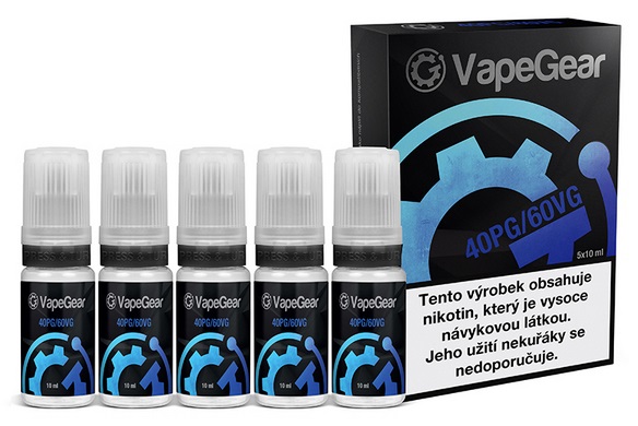 VapeGear Nikotinová prémiová báze PG40/VG60 5x10ml Množství nikotinu: 3mg