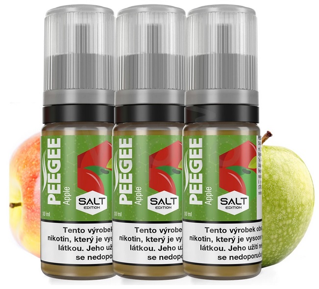 PEEGEE Salt - Jablko (Apple) 3x10ml Množství nikotinu: 10mg