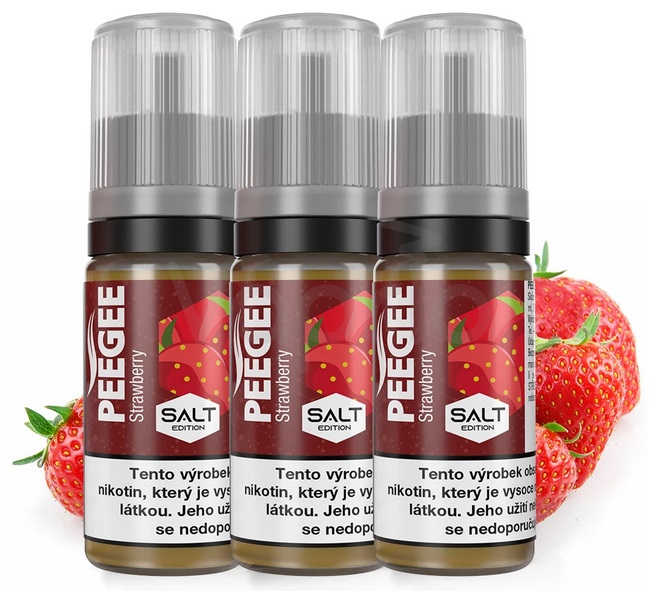 PEEGEE Salt - Jahoda (Strawberry) 3x10ml Množství nikotinu: 10mg