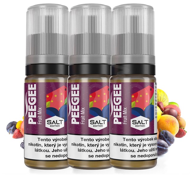 PEEGEE Salt - Ovocná směs (Fruit Mix) 3x10ml Množství nikotinu: 10mg