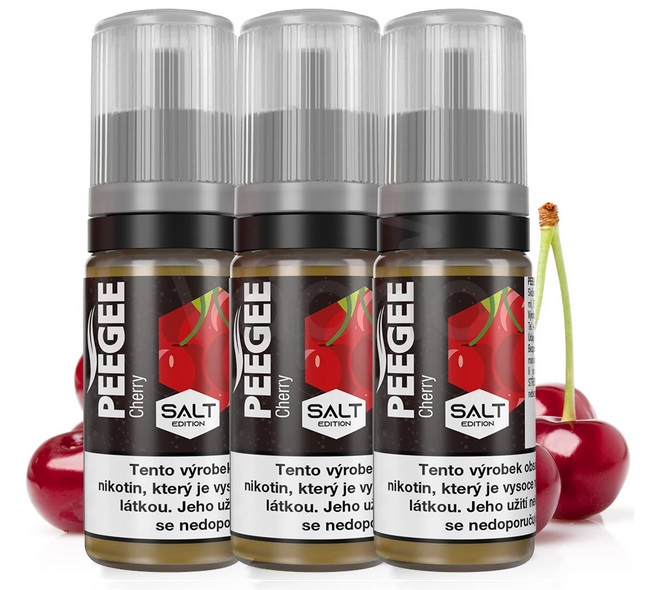 PEEGEE Salt - Višeň (Cherry) 3x10ml Množství nikotinu: 10mg