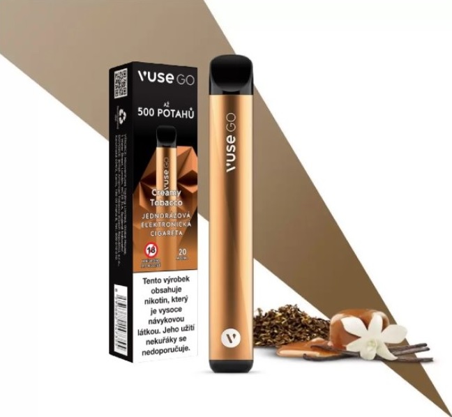 Vuse GO Creamy Tobacco 20 mg 500 potáhnutí 1 ks