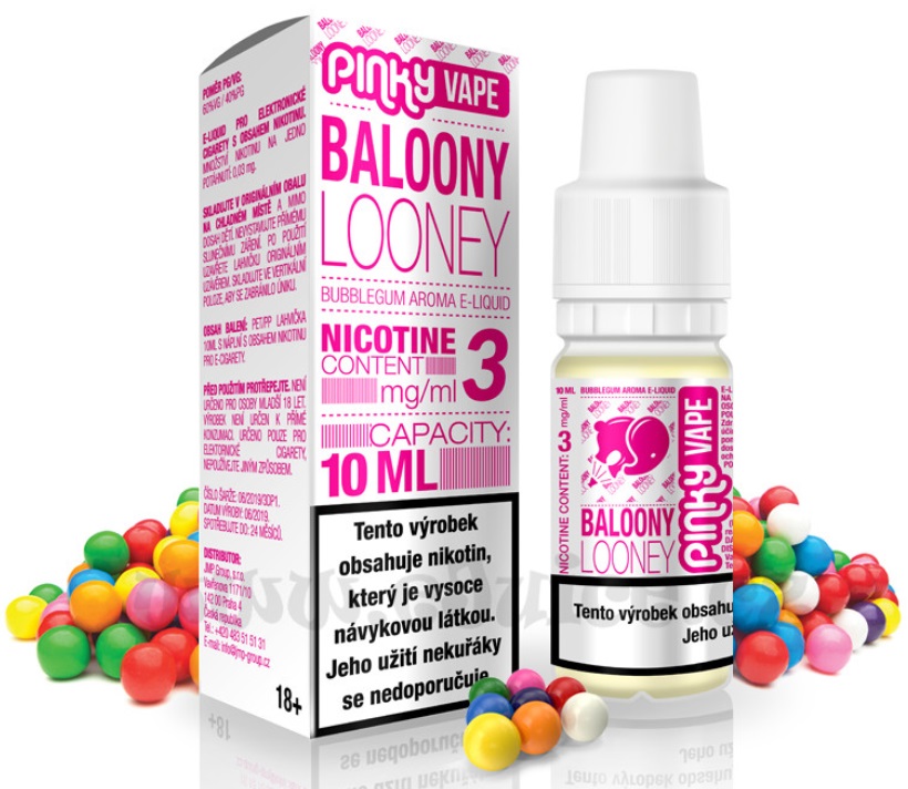 Pinky Vape Baloony Looney 10 ml Množství nikotinu: 12mg