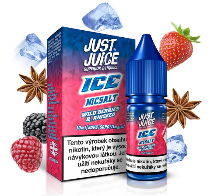 Just Juice Salt ICE Wild Berries & Aniseed 10 ml Množství nikotinu: 20mg