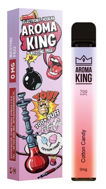 Aroma King Hookah Cotton Candy 0 mg 700 potáhnutí 1 ks