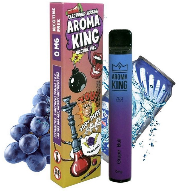 Aroma King Hookah Grape Bull 0 mg 700 potáhnutí 1 ks