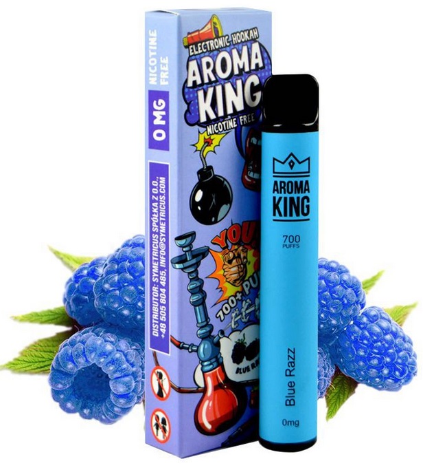 Aroma King Hookah Blue Razz 0 mg 700 potáhnutí 1 ks