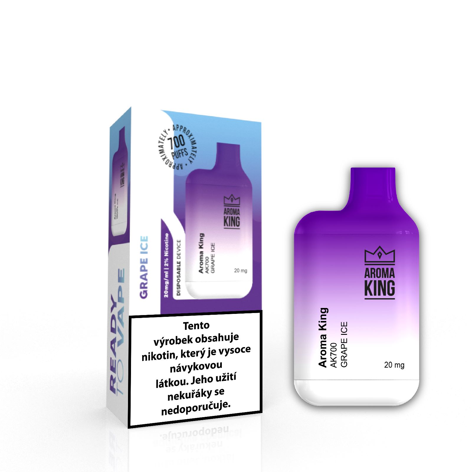 Aroma King Mini Grape Ice 20 mg 700 potáhnutí 1 ks