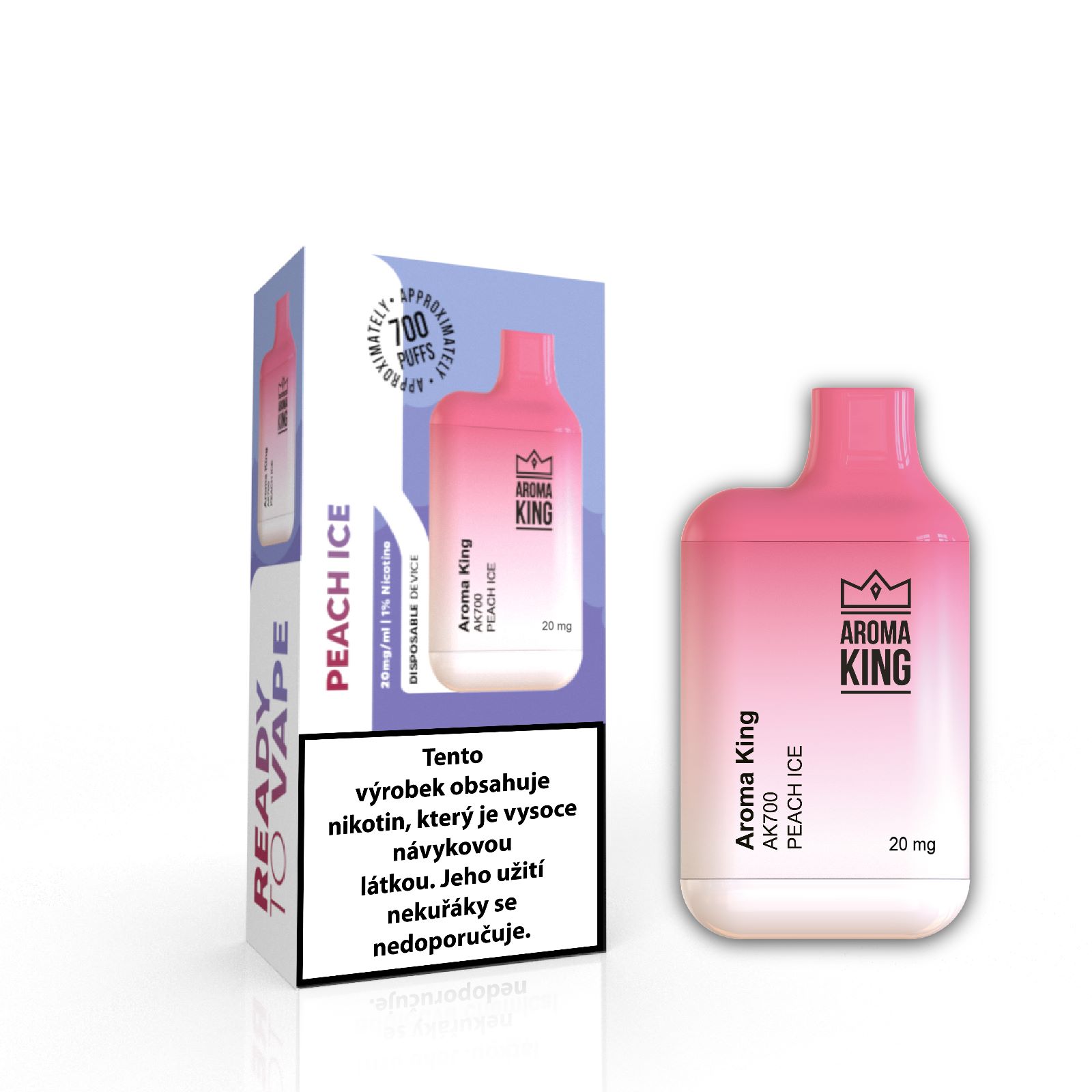 Aroma King Mini Peach Ice 20 mg 700 potáhnutí 1 ks