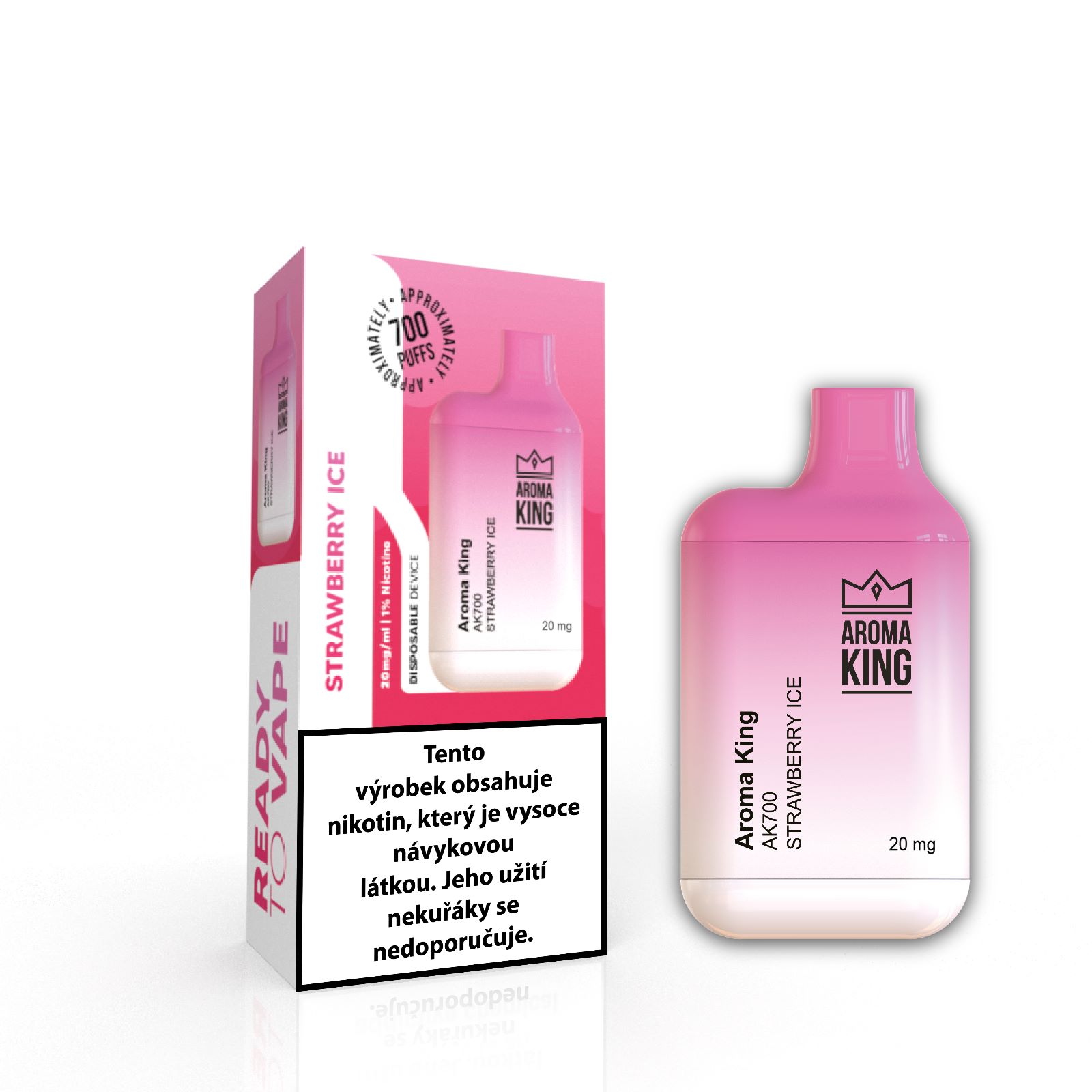 Aroma King Mini Strawberry Ice 20 mg 700 potáhnutí 1 ks