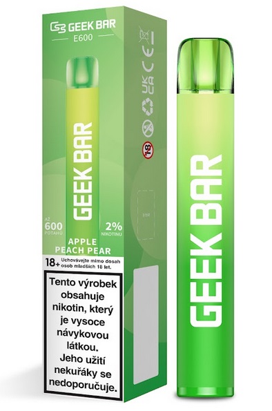 Geek Bar E600 Apple Peach Pear 20 mg 600 potáhnutí 1 ks