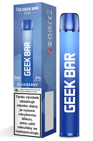 Geek Bar E600 Blueberry 20 mg 600 potáhnutí 1 ks
