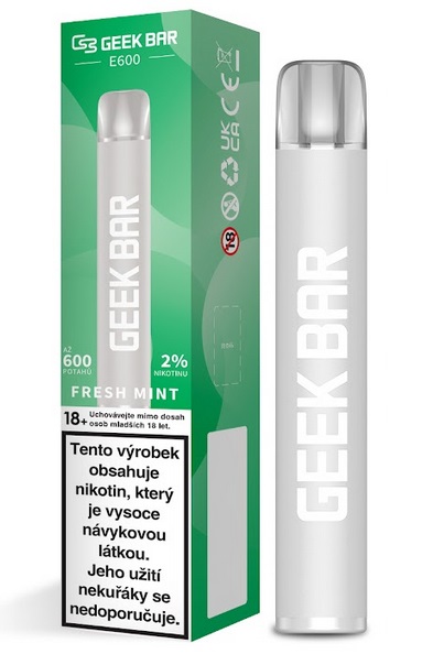 Geek Bar E600 Fresh Mint 20 mg 600 potáhnutí 1 ks