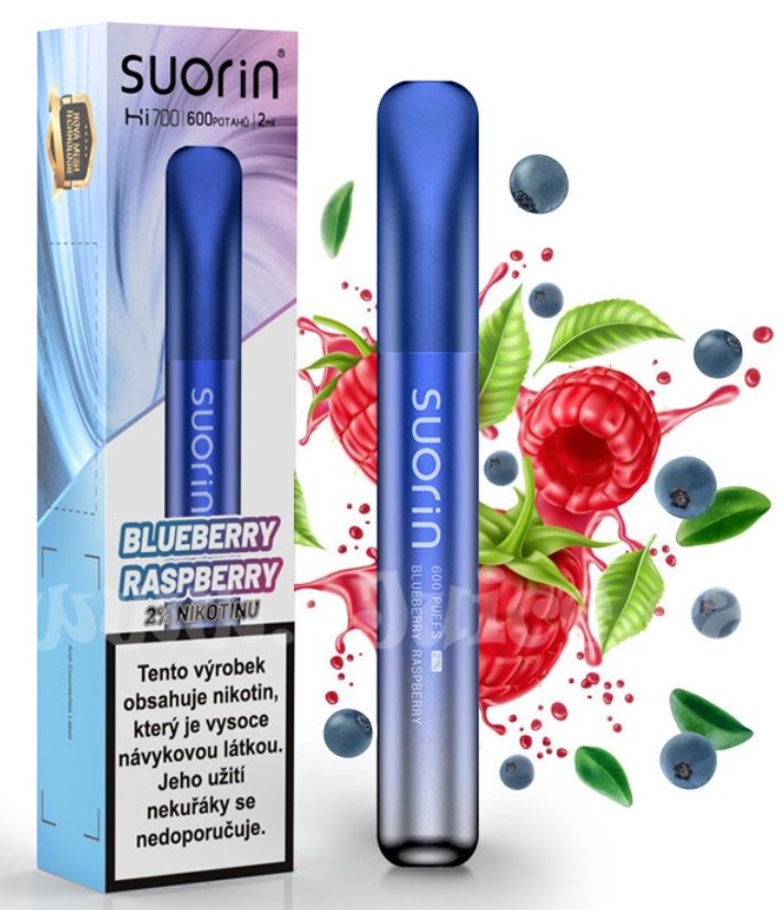 Suorin Bar Hi700 Blueberry Raspberry 20 mg 600 potáhnutí 1 ks