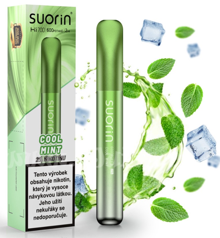 Suorin Bar Hi700 Cool Mint 20 mg 600 potáhnutí 1 ks