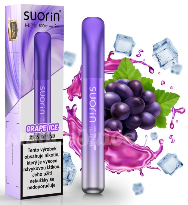 Suorin Bar Hi700 Grape Ice 20 mg 600 potáhnutí 1 ks
