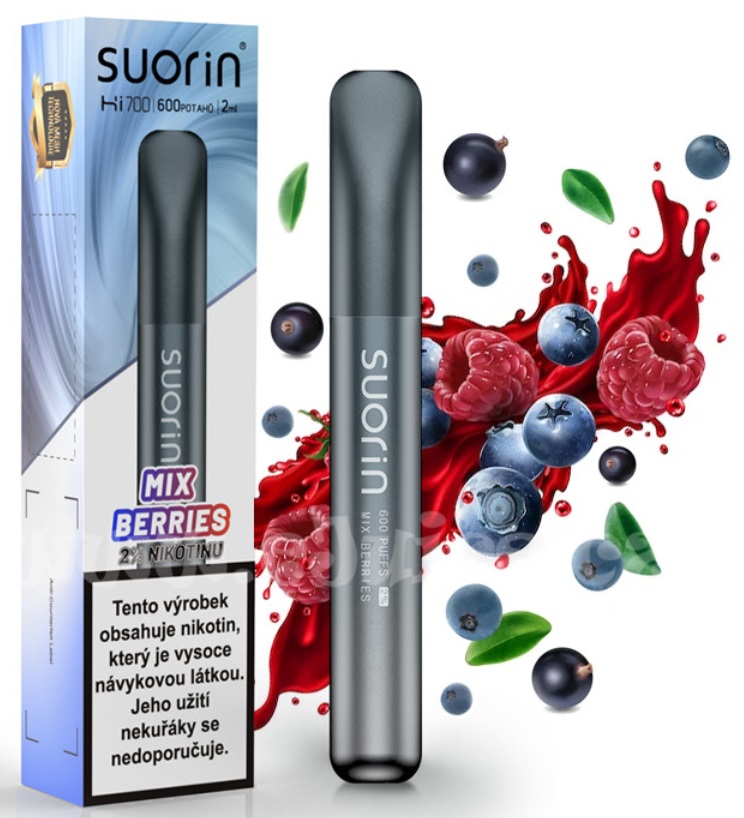 Suorin Bar Hi700 Mix Berries 20 mg 600 potáhnutí 1 ks